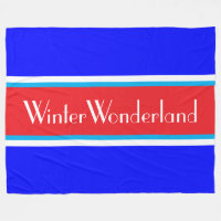 WINTER WONDERLAND Red White Royal Blue Stripes