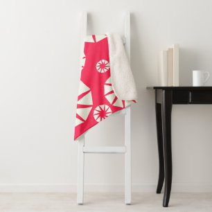 Winter Wonderland Red & White Throw