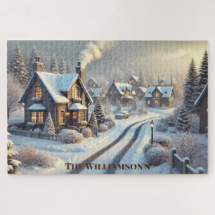 Winter Wonderland Retreat: Snowy Neighbourhood Jigsaw Puzzle