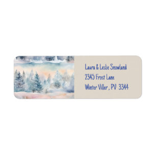Winter Wonderland Return Address Label