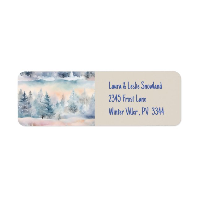 Winter Wonderland Return Address Label (Front)