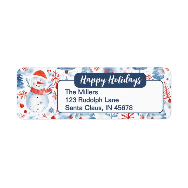 Winter Wonderland Return Address Label (Front)