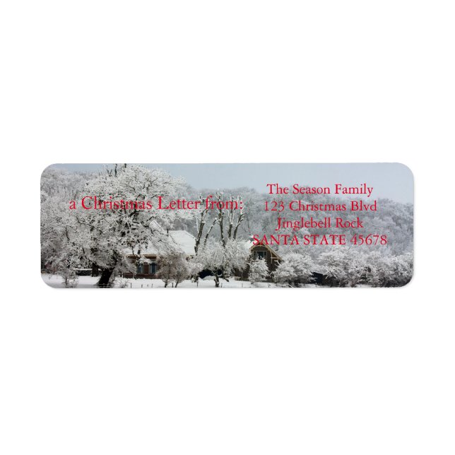 Winter Wonderland Return Address Label (Front)