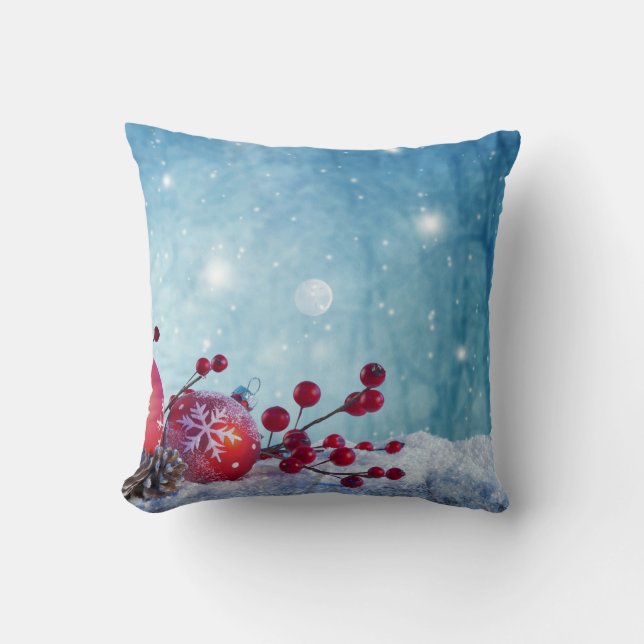 Winter Wonderland Scene Cushion (Front)
