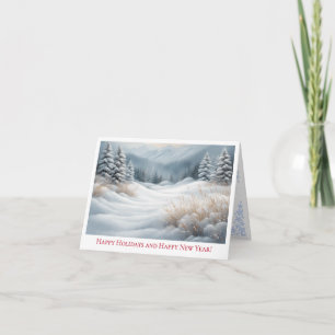 Winter Wonderland Scene   Holiday & New Year Card
