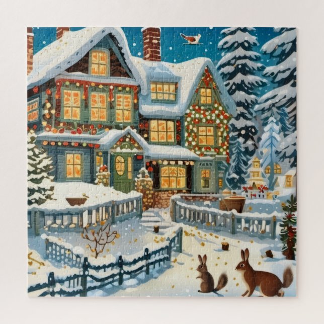 Winter Wonderland Scene Puzzle (Vertical)