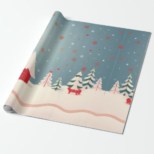 Winter Wonderland Scene Wrapping Paper
