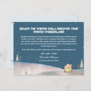 Winter Wonderland Seasonal Real Estate Postcard