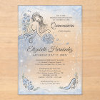 Winter Wonderland Silver Light Blue Quinceanera