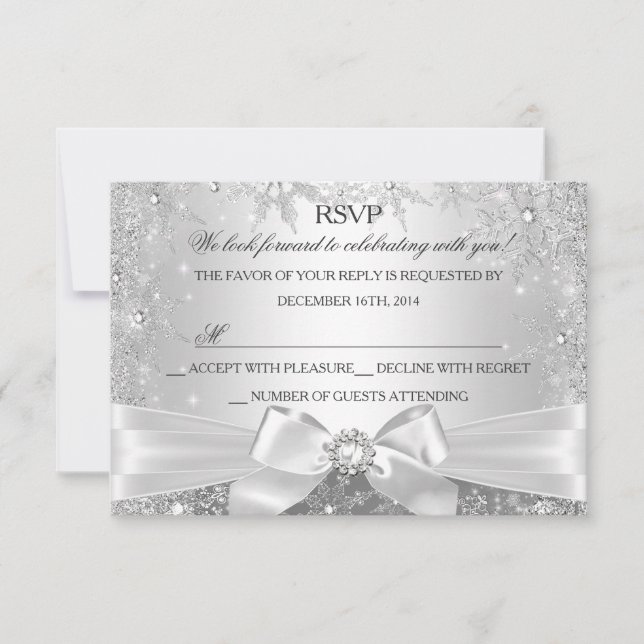 Winter Wonderland Silver RSVP (Front)
