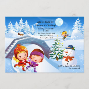 Winter Wonderland Skating Party Invitation