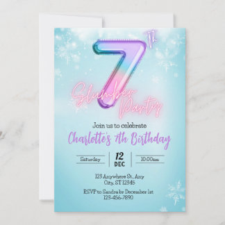 `winter Wonderland Slumber party Invitation