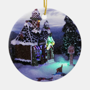 Winter Wonderland Snow Scene 2020 Ceramic Ornament