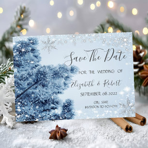 Winter Wonderland,Snow, Snowflakes Save The Date