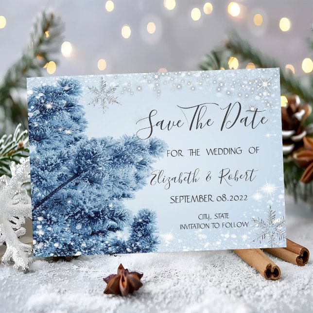 Winter Wonderland,Snow, Snowflakes Save The Date (Creator Uploaded)