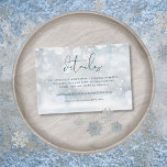 Winter Wonderland Snow Wedding Details Enclosure Card<br><div class="desc">This elegant winter wonderland snow wedding details enclosure card can be personalised with your information in chic typography. Designed by Thisisnotme©</div>