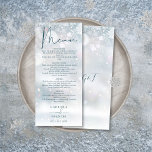 Winter Wonderland Snow Wedding Dinner Menu<br><div class="desc">This elegant winter wonderland snow wedding menu can be personalised with your information in chic typography with your monogram initials on the reverse. Designed by Thisisnotme©</div>