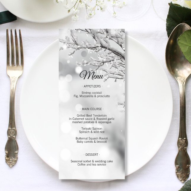 Winter Wonderland Snow Wedding MENU (Winter Wonderland Snow Wedding MENU)