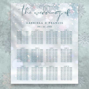 Winter Wonderland Snow Wedding Seating Chart