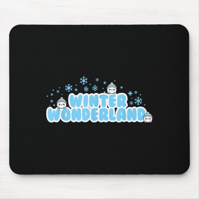 Winter Wonderland Snowball  Mouse Pad (Front)