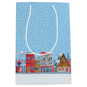 Winter Wonderland Snowfall Cabin Gift Bag