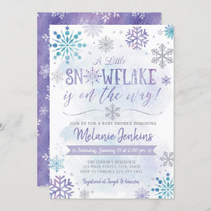 Winter Wonderland Snowflake Baby Shower Invitation