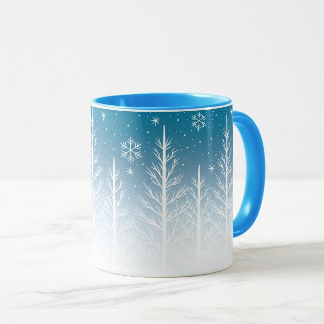 Winter Wonderland Snowflake Christmas Coffee Mug (Front Right)