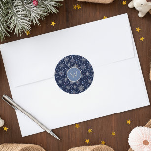 Winter Wonderland Snowflake Classic Round Sticker