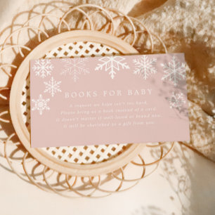 Winter Wonderland Snowflake Girl Baby Shower Enclosure Card