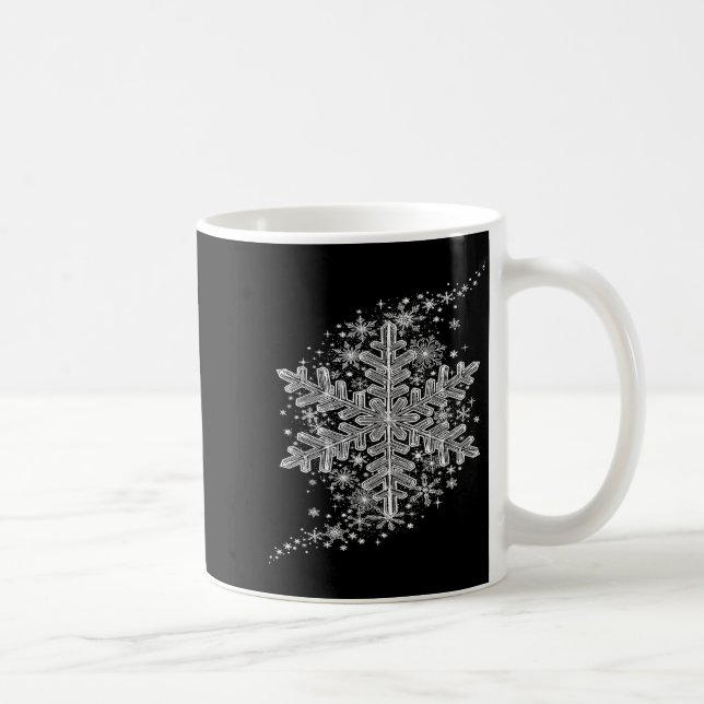 Winter Wonderland Snowflake Holiday Design For Men Coffee Mug (Right)