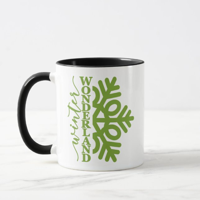 WINTER WONDERLAND snowflake Mug (Left)