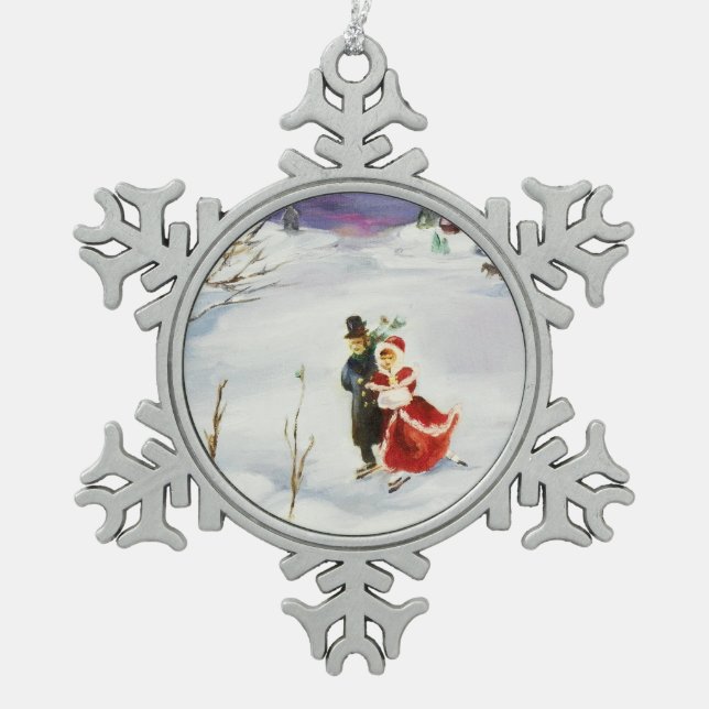 Winter Wonderland Snowflake Ornament (Front)