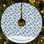 Winter Wonderland Snowflakes Christmas Brushed Polyester Tree Skirt<br><div class="desc">Step up your holiday gift game with our vintage inspired Winter Wonderland Snowflakes Christmas Tree Skirt! This simple yet stylish skirt features beautiful blue snowflakes that will make your loved ones, friends and family, co-workers, and neighbours all say 'wow' when they receive it. Make a statement with our Simple &...</div>