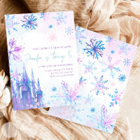 Winter Wonderland Snowflakes Girl Snow Birthday