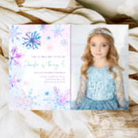 Winter Wonderland Snowflakes Girl Snow Birthday
