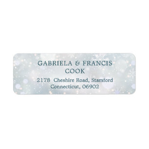 Winter Wonderland Snowflakes Return Address Label