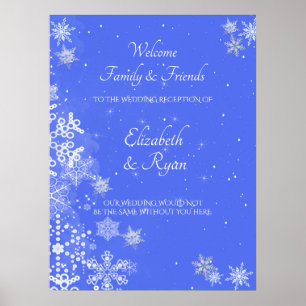Winter Wonderland, Snowflakes, Wedding Welcome Poster