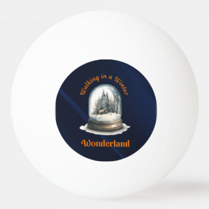 Winter Wonderland Snowglobe Ping Pong Ball
