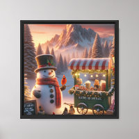 Winter Wonderland Snowman's Hot Chocolate Cart