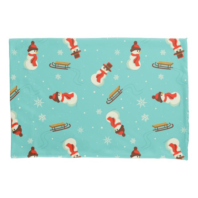 Winter Wonderland Snowmen Pillowcase (Front)