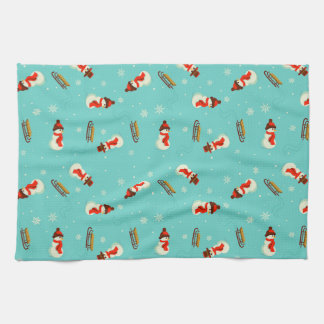 Winter Wonderland Snowmen Tea Towel