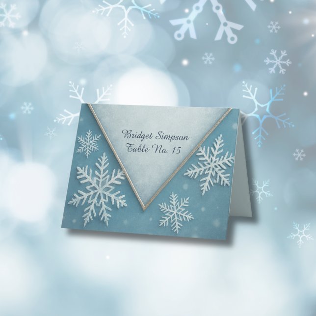 Winter wonderland snowy festive wedding guest card (Creator Uploaded)