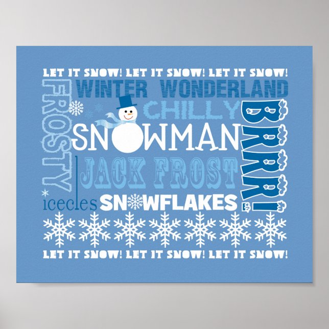 Winter Wonderland Subway Art Poster (Front)