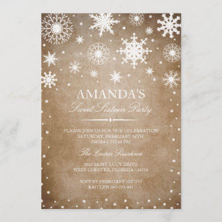 Winter Wonderland Sweet 16 Invitation
