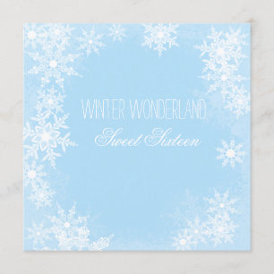 Winter Wonderland Sweet Sixteen Party Invitation