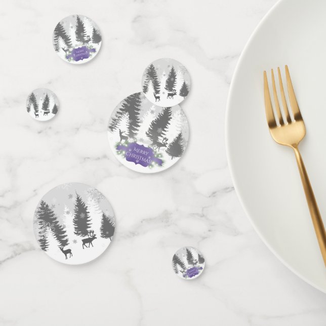 Winter Wonderland Table Confetti - Purple (Group)