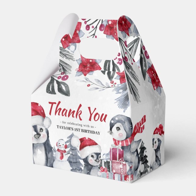 Winter Wonderland Thank You Favour Box (Front Side)
