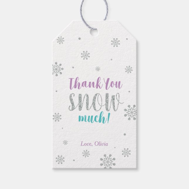 Winter wonderland Thank you snow much Favour tag (Front)