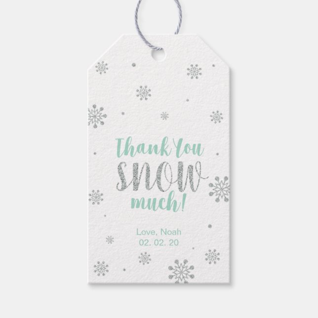 Winter wonderland Thank you snow much Favour tag (Front)