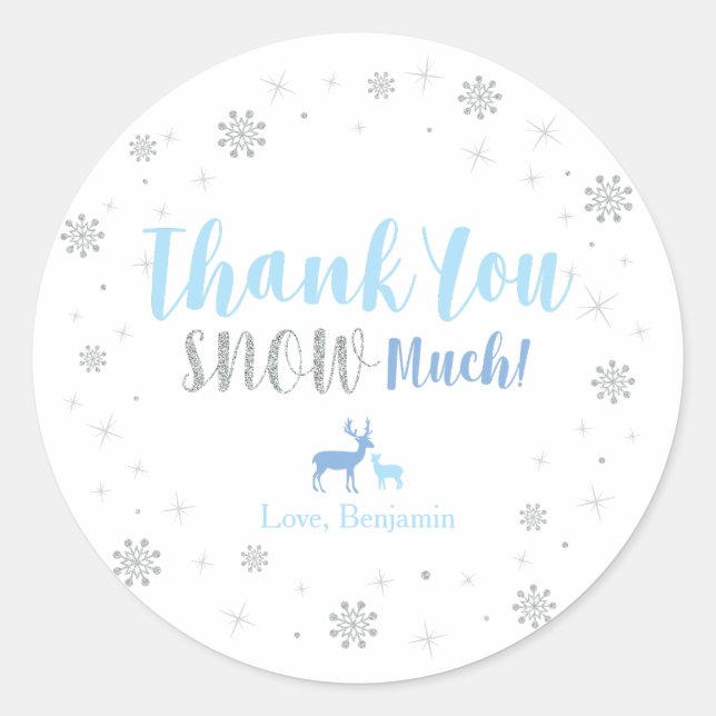 Winter wonderland, Thank you snow much sticker (Front)